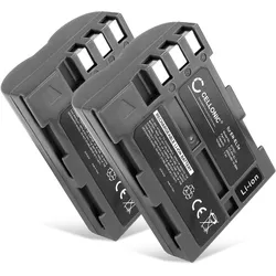 Cellonic Akku für Nikon D90, D80, D50, D200, D700, D300, D70, D70s, D300S, D100 (Kamera Akku), Kamera Stromversorgung, Grau