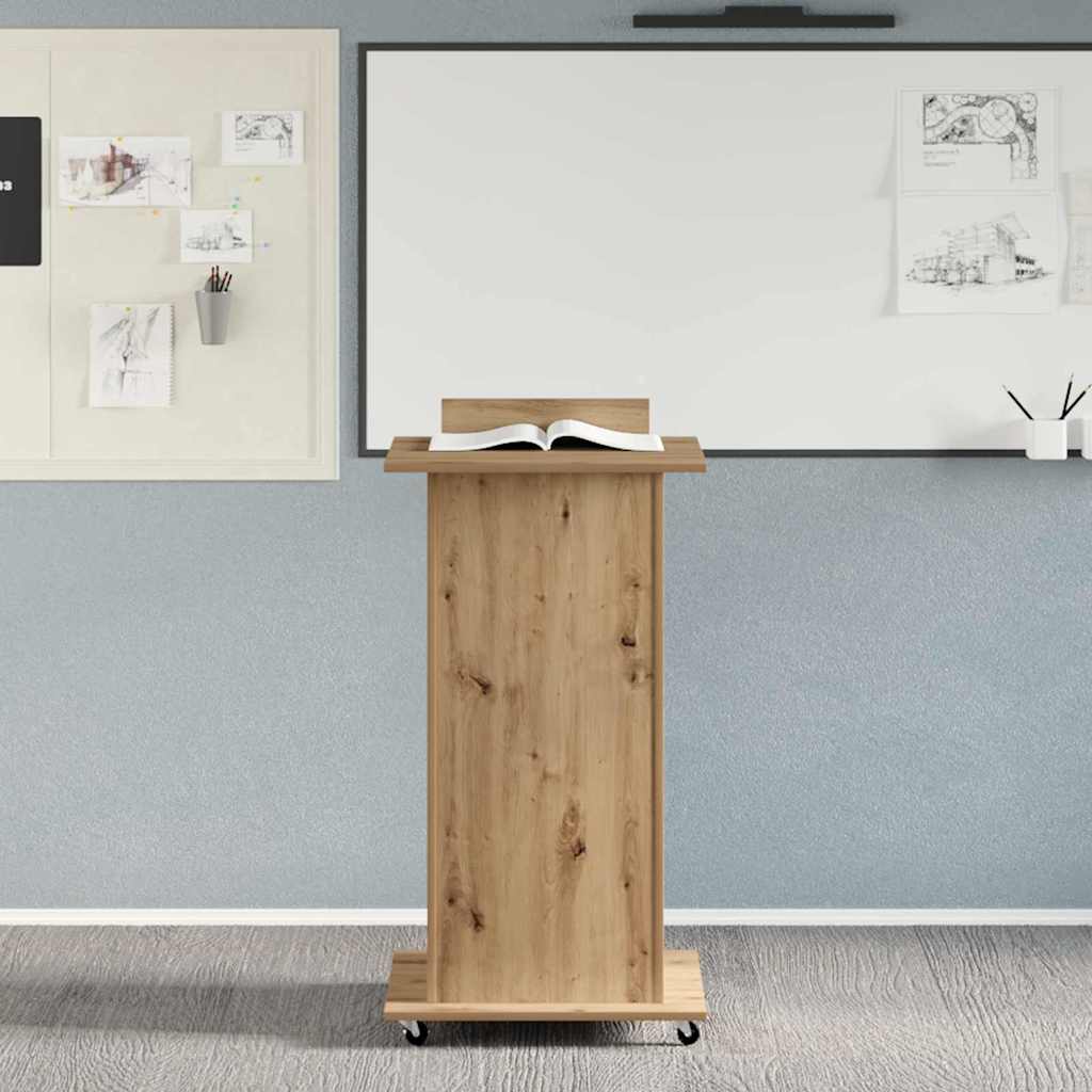 vidaXL Podium Chêne artisanal Bois d'ingénierie 55 x 55 x 107 cm