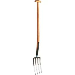 Magni, Gartenhandwerkzeug, REX Spatengabel mit Stiel (1/3 Silber, 2/3 Schwarz lackiert * Zum schonenden Umgraben und Umsteche)