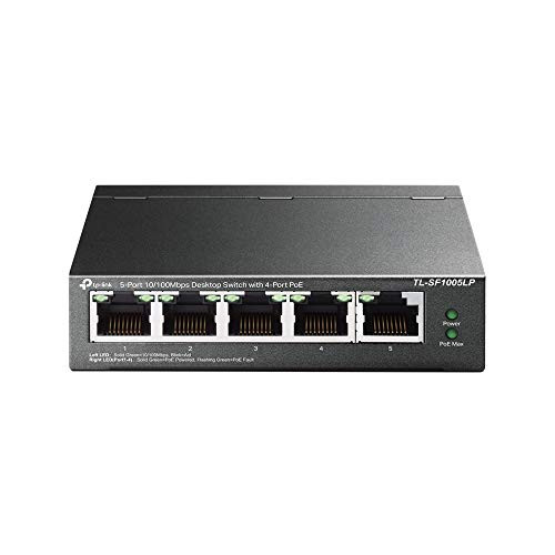 TP-Link TL-SF1005LP 5-poorts Fast Ethernet PoE Switch, 41 Watt, Zwart