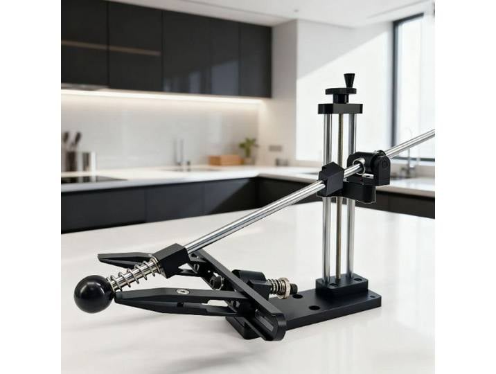 Affûteur de couteaux professionnel 2025 à angle fixe avec échelle et hauteur réglable 360° ° Système d'affûtage rotatif pour ustensiles de cuisine