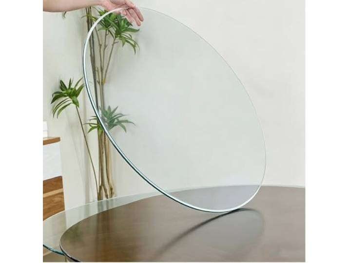 Dicke Glasoberfläche,Tischplatte Aus Gehärtetem Glass,SichereBleistiftkante Sichere Bleistiftkante, Sichere Abgeschrägte Kante, Ideal For Esstische Und Beistelltische(7OCM (28IN))