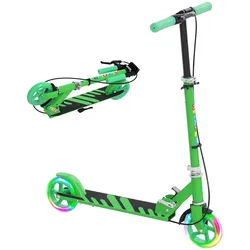 AIYAPLAY Roller Kinder Klappbar mit Verstellbarer Lenkerhöhe, 2 Leuchtenden Räder