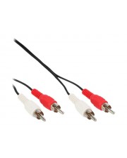 InLine Audiokabel RCA x 2 M bis x 2 M 10 m Schwarz (89931)