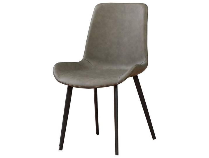 JVmoebel Esszimmerstuhl Moderner Lounge Sessel aus Kunstleder in stilvollem Grau, Made in Europa