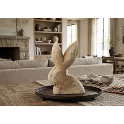 Holz-Hase Beron auf Etagere – Dekoteller Ø 38 cm