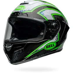 Bell Race Star DLX Flex Xenon, Integralhelm - Schwarz/Weiß/Grün - M