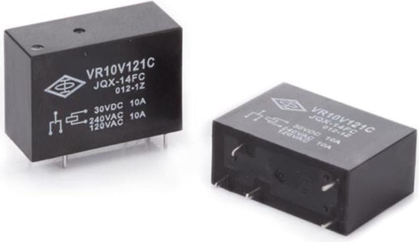 Velleman Verticaal relais 12VDC 10A/30VDC-220VAC met 1x schakelcontact