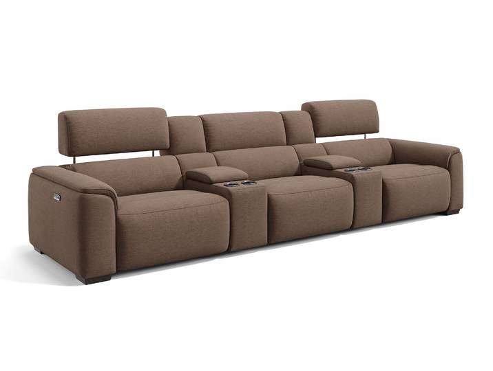 Stoff Kinocouch CALVERA 3er Garnitur Relaxsofa Funktionssofa Sofa