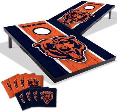 Skip's Garage Chicago Bears NFL Compact 2x3 Tailgate Cornhole Board Set