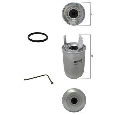 MAHLE Kraftstofffilter KL 1252D ohne Filterheizung 160mm für RENAULT