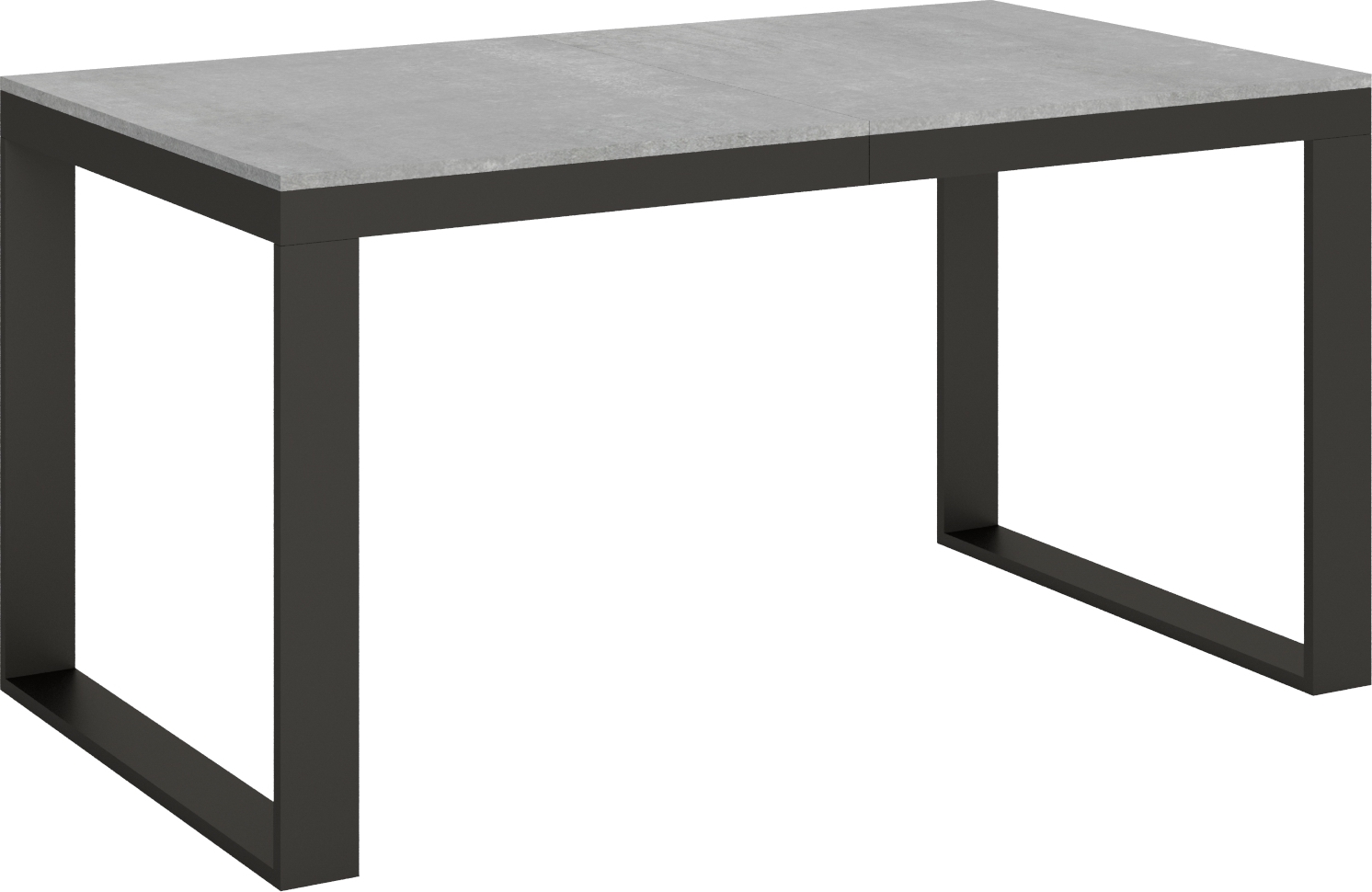Ausziehbarer Tisch 90x160/420 cm Tecno Evolution Cement Anthrazit Gestell
