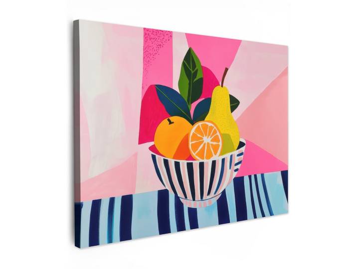 LEINWANDBILD Obst - Abstrakter Hintergrund - Rosa Wandbilder 80x60 cm