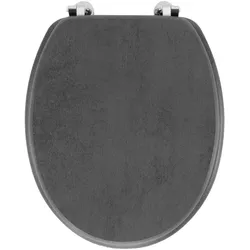 Douceur D'intérieur, WC Deckel, Toilettendeckel, Alu Optik, 37,5 x 46 cm