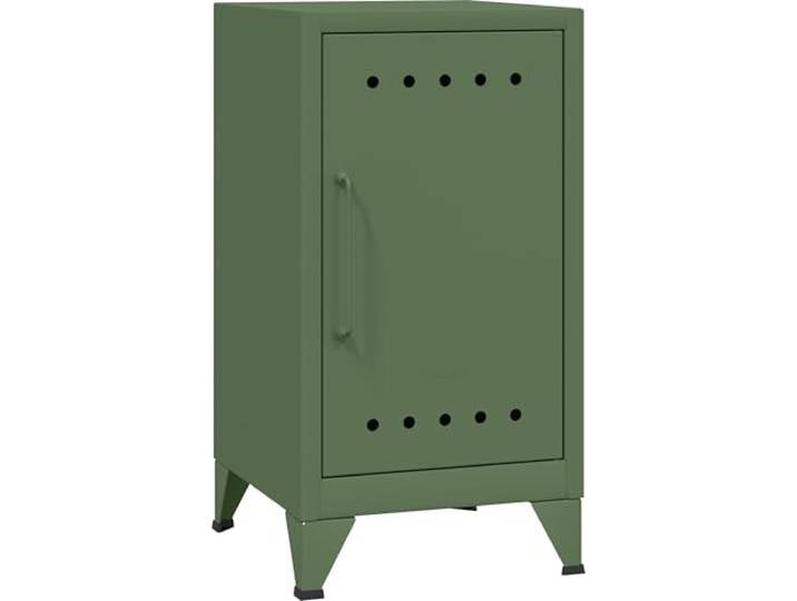 Bisley Fern Mini Ablageschrank aus Metall Beistellschrank im Retro-Instustrial Design in olivgrün