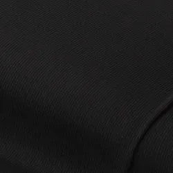 Feinripp-Jersey Uni, schwarz