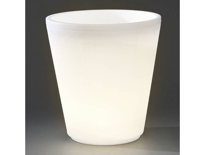 Pot de fleurs LED Ø 37cm Blanc