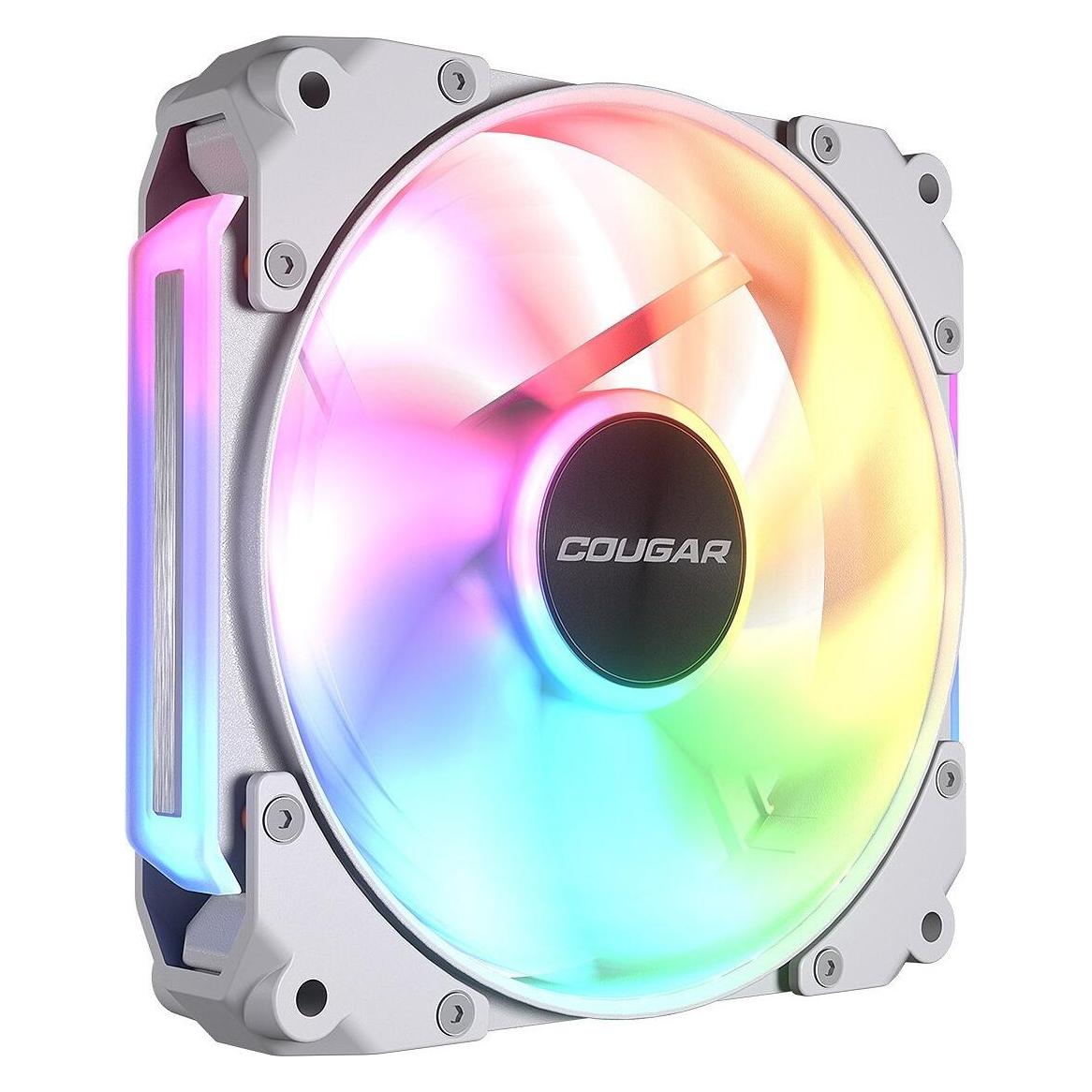 Cougar Ventilateur de boitier Apolar RGB - 12cm (Blanc) (120 mm, 1x) (3MAPR12A1.0002)