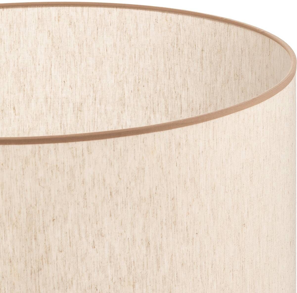 Lampenschirm Roller ecru/beige Ø 50 cm Höhe 24 Duolla, creme / amber, Textil / Stoff / Seide