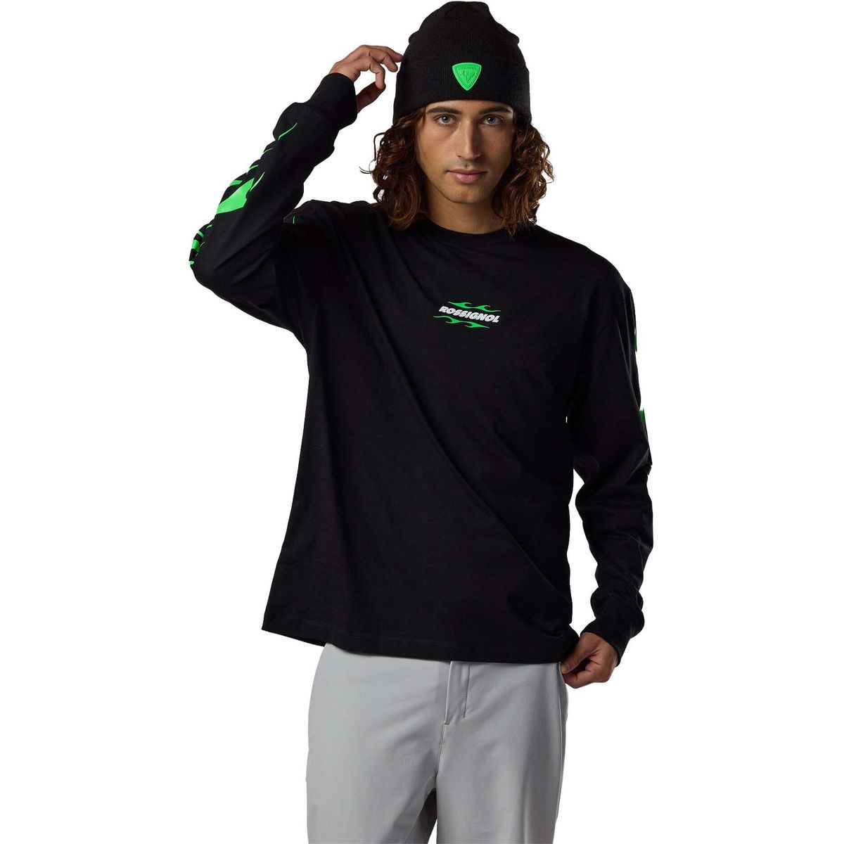 Rossignol Super Project Long Sleeve Tee black (200) L RLPMY07 20000L