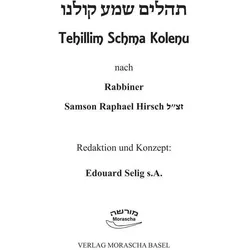 Tehillim Schma Kolenu, Fachbücher von Samson Raphael Hirsch, Edouard Selig
