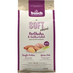bosch SOFT Mini Perlhuhn & Süßkartoffel Hundetrockenfutter 1 Kilogramm