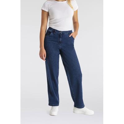 Stretch-Hose KJBRAND "Babsie", Damen, Gr. 21, K-Gr, blau (denim stoned kurzgrößen), Denim/Jeans, Obermaterial: 71% Baumwolle, 25% Polyester, 4% Elasthan, bequem lang, Hosen