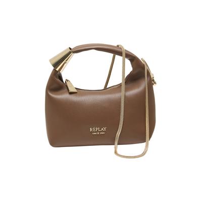 Handtasche REPLAY "Replay Tasche FP", Damen, Gr. onesize, braun, Polyurethan (PU), unifarben, Taschen Handtasche