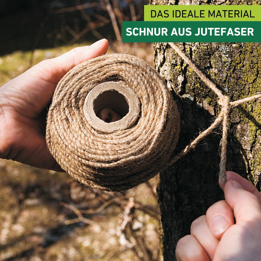 Pflanzschnur WINDHAGER "Jute-Schnur, Garn zur Befestigen von Pflanzen", natur, L:5.000cm, Seile, Vliesen und Matten, erhältlich in 1,5 mm x 170 m oder 4 mm x 50 m