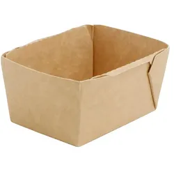 greenbox - Karton-Feinkost-Schalen 250 ml, 10,5 x 8 x 5 cm, braun, rechteckig, PE-beschichtet, 100 St.