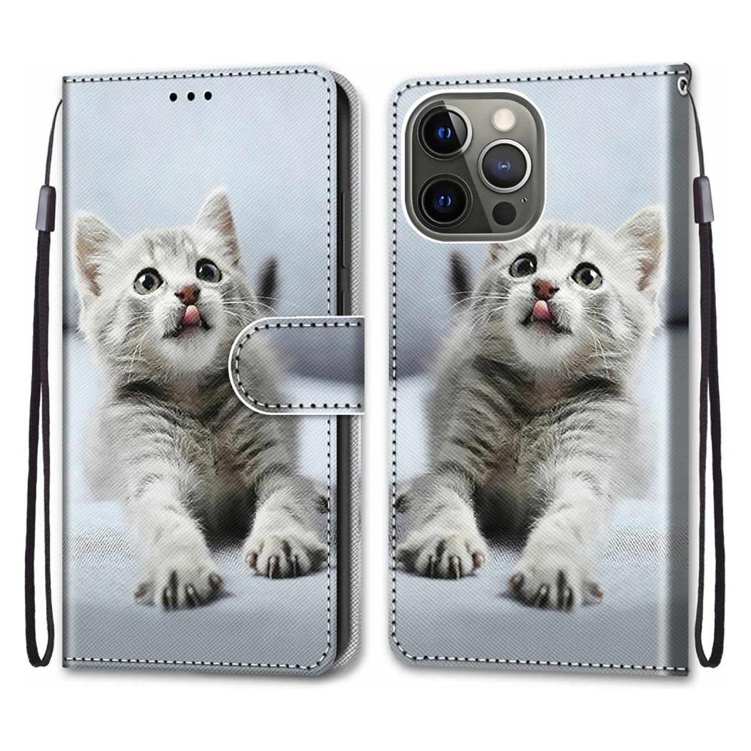 Cover-Discount iPhone 13 Pro - Lederetui Hülle Kitten (Apple iPhone 13 Pro) (101129754A)