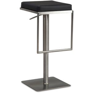 Wohnling Barhocker WL6.981, drehbar, 73-91 cm Sitzhöhe, Kunstleder, schwarz