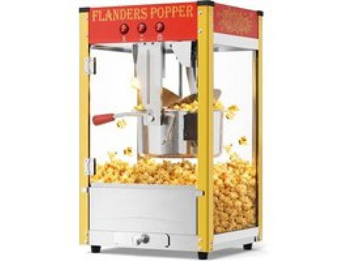Machine à Pop Corn 800W 10OZ Acier Inoxydable Chauffage Uniforme Anti-Brûlure Fête & Cinéma Privé (Rouge Rétro)