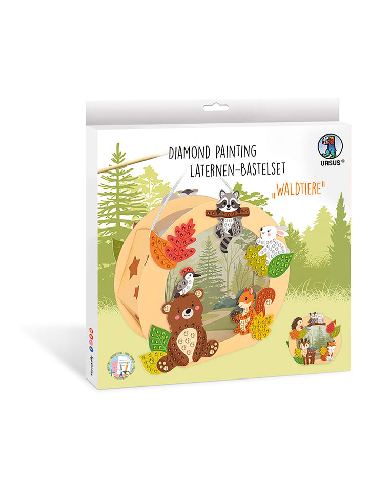 URSUS Diamond-Painting-Laternen-Bastelset "Waldtiere" - onesize