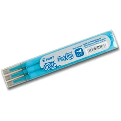 Pilot, Ersatzpatronen + Tintenfass, Frixion-Point Minen Nachfüllset Fein 3 Stück Türkis (Türkis, 0.50 mm, 3 Stk.)