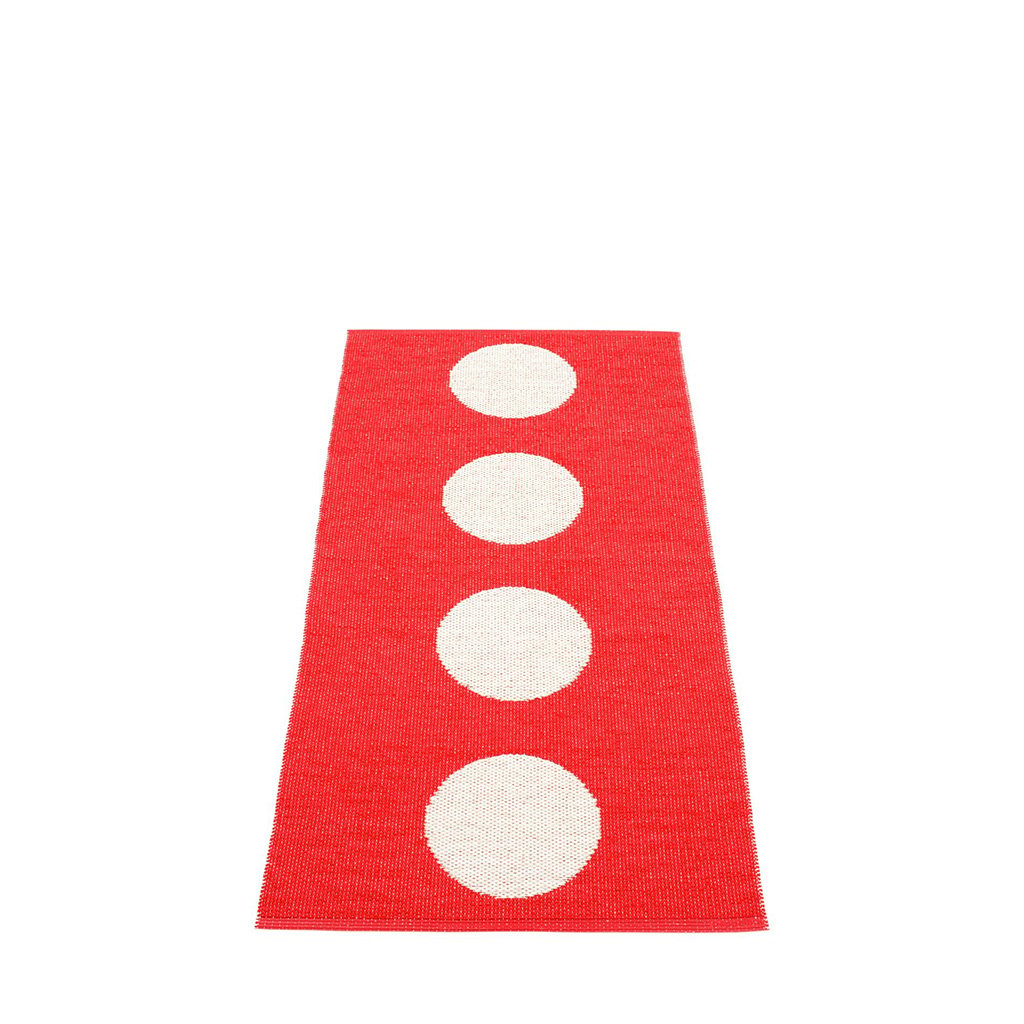 pappelina Vera Outdoor-Teppich - rot / vanille (70 x 150cm) 70 x 150cm VE2715