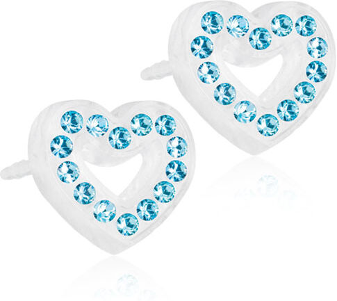 Blomdahl Brilliance Heart Hollow Aquamarine örhängen 10mm 15-01121-05