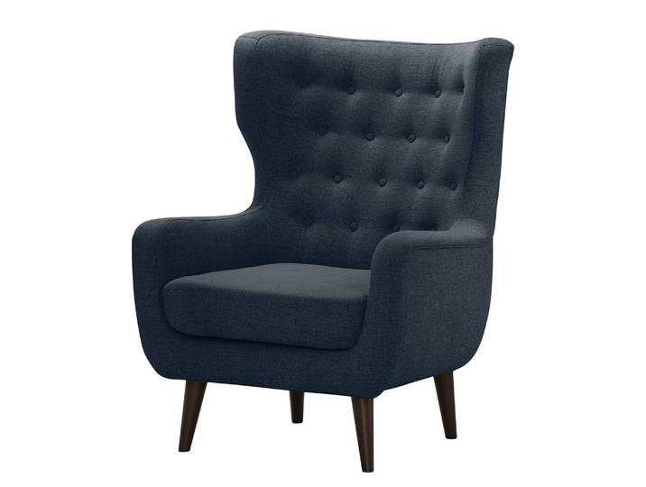 Sessel Boyka I Blau/Marineblau Webstoff Nere 81 x 88 x 105cm