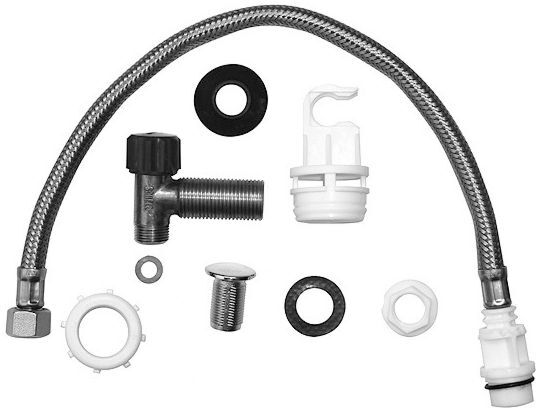 Duravit ME by Starck Nachrüstgarnitur 0075041000 chrom, für Spülkasten, Anschluss Mitte