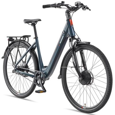 E-Bike TELEFUNKEN "Multitalent RC675" Gr. 50, blau (granitgrau, schwarz), Elektrofahrräder, Herren, 50cm, 28 Zoll (71,12cm), Pedelec, Elektrofahrrad, Damen u. Herren, Scheibenbremsen, 28 Zoll