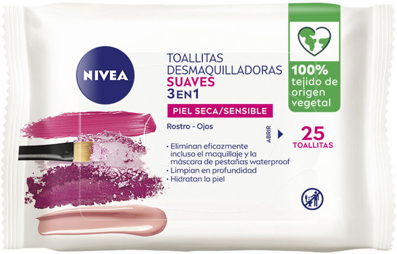 Nivea Lingettes Démaquillantes Douces 3 en 1 25 u