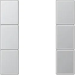 Tastensatz 3fach, komplett (Aluminium)