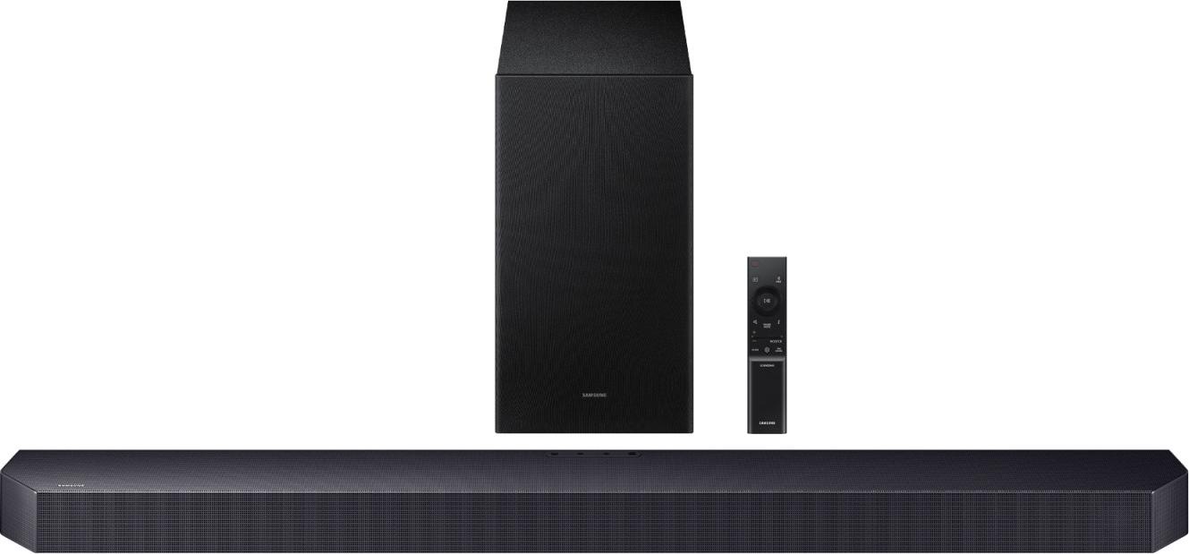 Samsung Q-series HW-Q600F, 3.1.2 Kanäle, DTS Virtual:X, Dolby Atmos, Dolby Digital 5.1, Dolby Digital Plus, Dolby TrueHD, Adaptiv, Game Pro, Standard, Surround Sound Erweiterung, Kabellos, Schwarz, Titan Black
