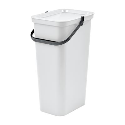 Tontarelli – Moda Model Mülleimer mit Griff, 40 l, Weiß