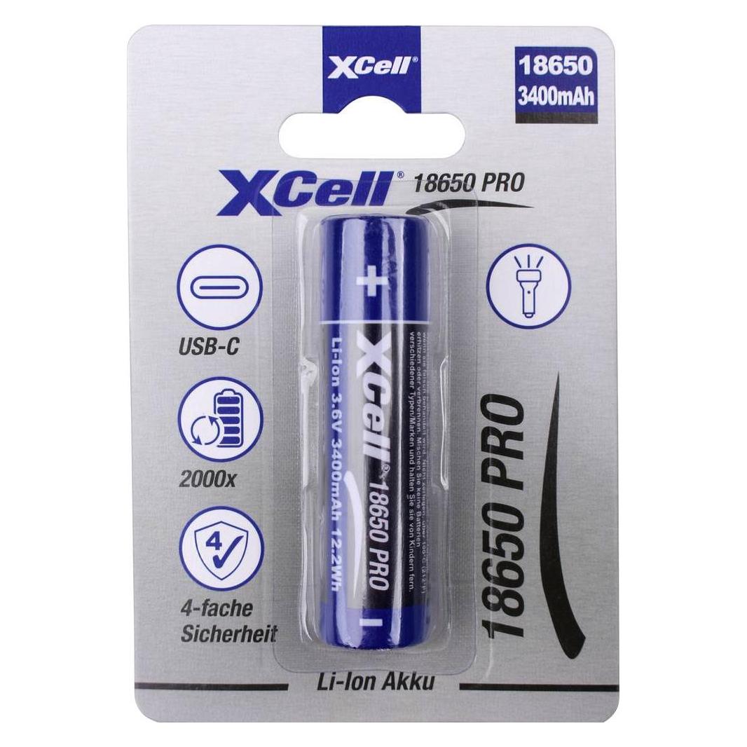 XCell Akku 18650 3400 mAh (1 Stk., 18650, 3400 mAh) (148105)