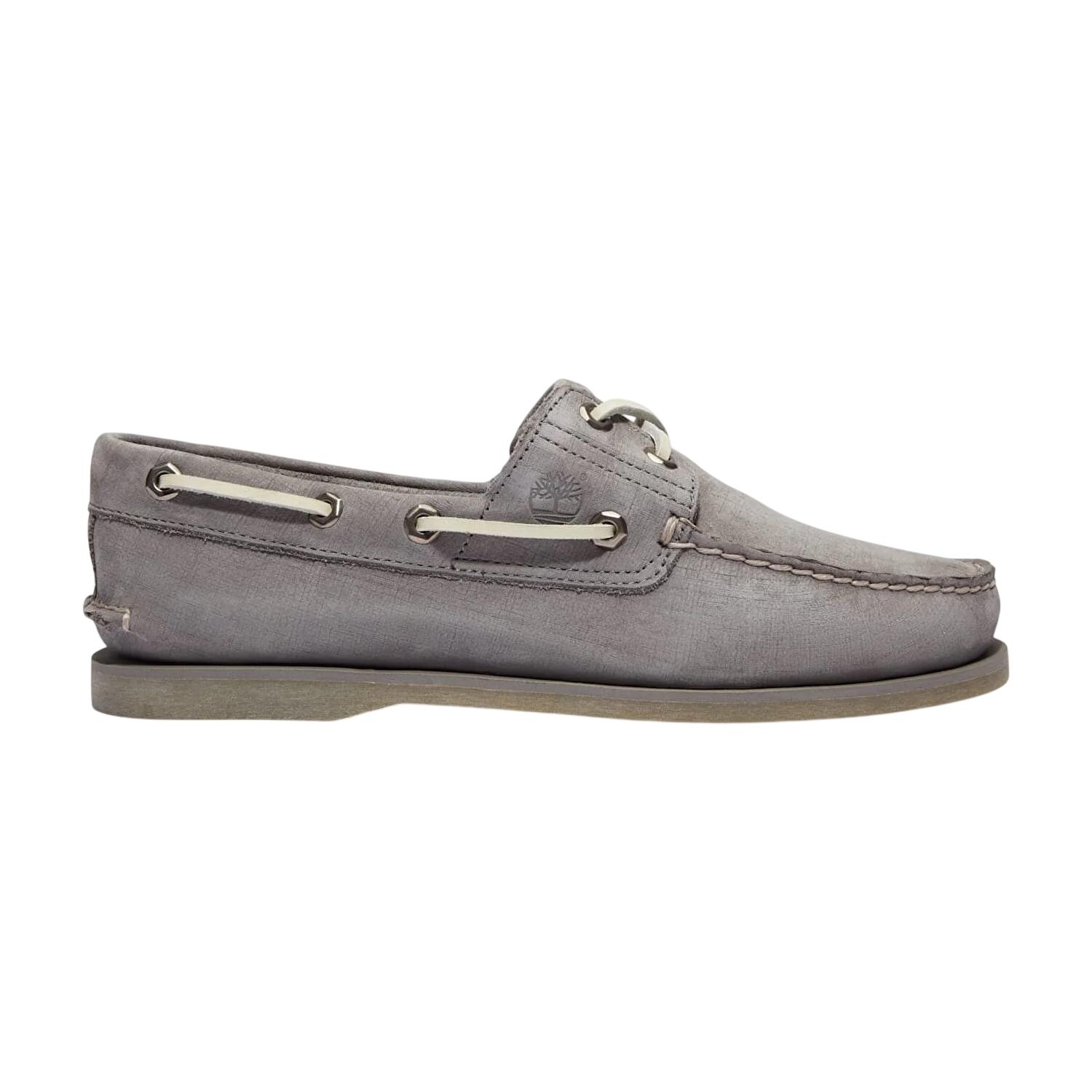 Timberland - "Classic" Strukturiert Bootsschuhe für Herren, Leder, Kontrast-Schnürsenkel, Flach (Natürlich)