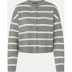 Strickjacke aus Woll-Yak-Mix Grau 38
