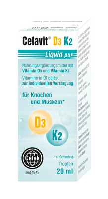 Cefak KG CEFAVIT D3 K2 Liquid pur Tropfen zum Einnehmen 20 ml 14218122