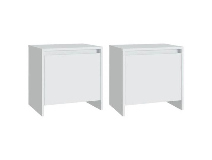 CLOUD Lot de 2 Tables de chevet - élégant Design - blanc 45x34x44 5 cm - Bois d'ingénierie CHYNEW9193122