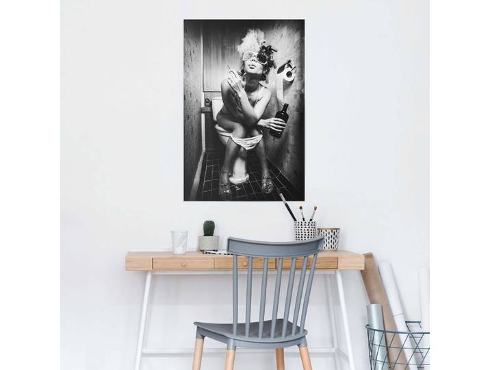 Poster REINDERS Toiletten Business Poster für Toilettentür , schwarz (farbe bild(er): schwarz, weiß), B:61cm H:91,5cm, Papier, Bilder, Poster